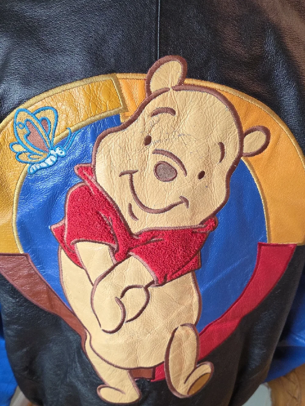 Disney Winnie The Pooh Vintage Leather Jacket - Picture 3 of 13